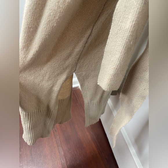 Rails Mila Cream Long Sleeve Mock Neck Line Sweater Dress W Tie Belt - Picture 12 of 15